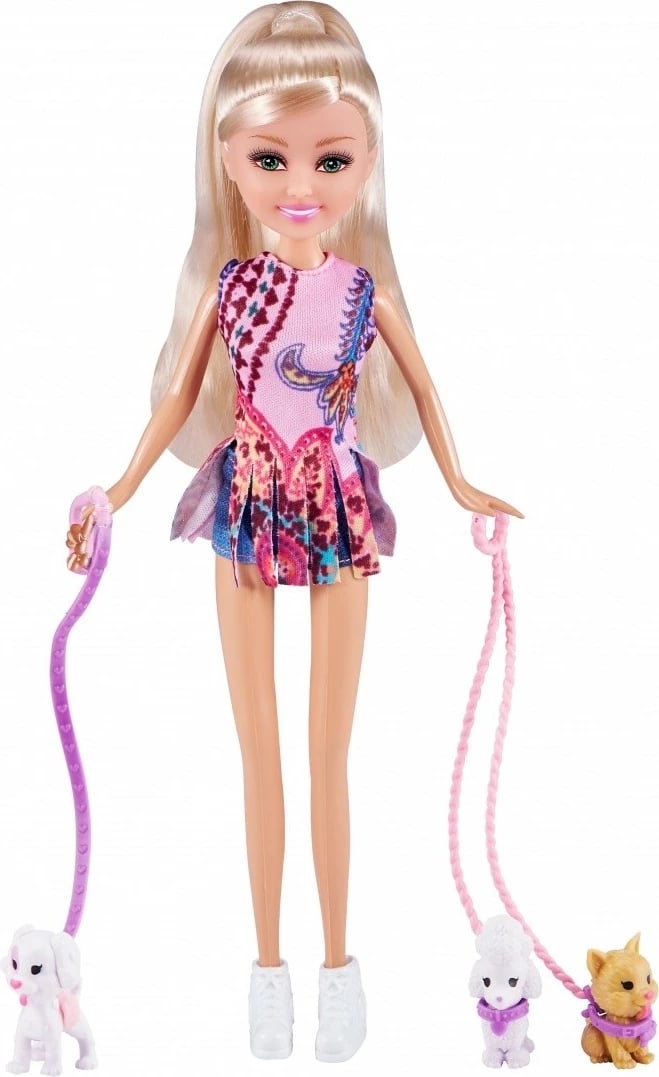Set kukull Sparkle Girlz ZURU, 27 cm, me dy qenushë dhe litar shëtitje, për vajza Set kukull Sparkle Girlz ZURU, 27 cm, me dy qenushë dhe litar shëtitje, për vajza