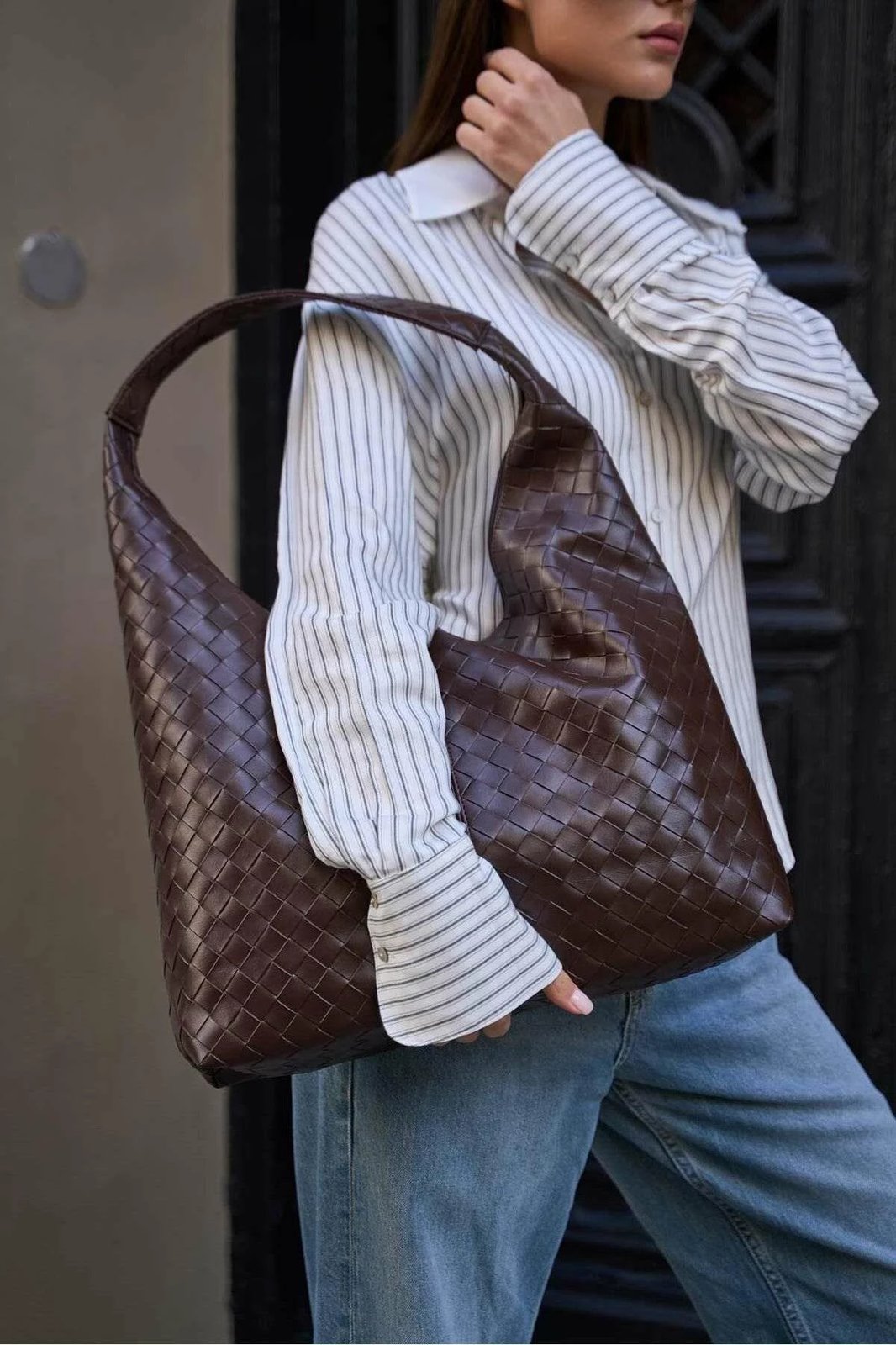 Çantë krahu Zoozie Bags, ngjyrë kafe, MK1020024SM25-003