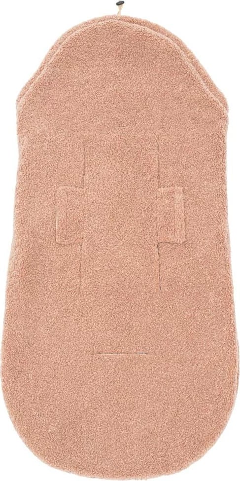 Thes gjumi për sedilje/kosh bebe, New Baby MINI, 90 x 40-42 cm, material teddy, sistem rrip 3-pikësh, rozë