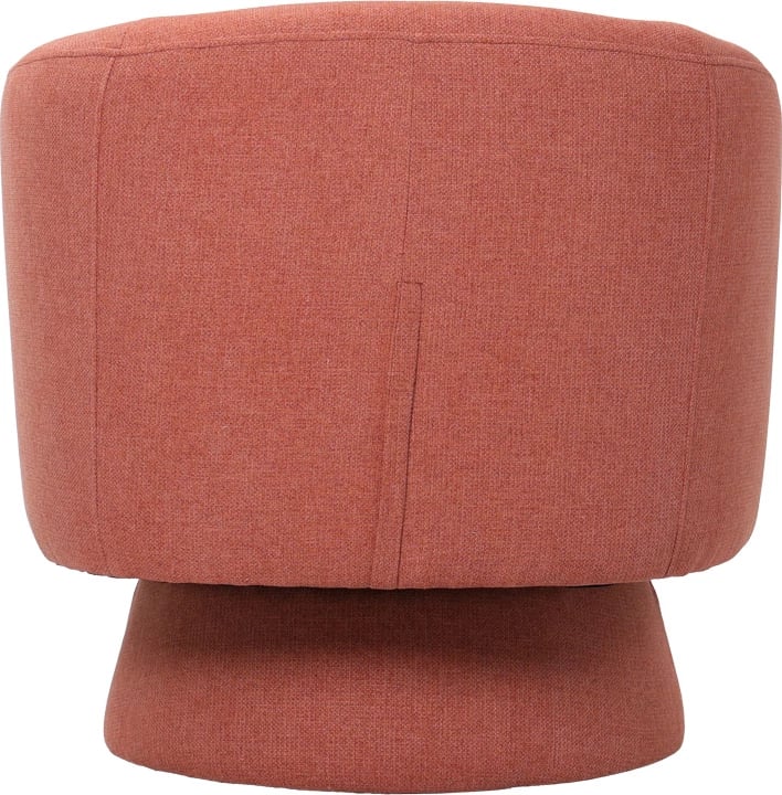Kreslo rrotullues, material stof, ngjyrë terrakote, 78x81x77cm
