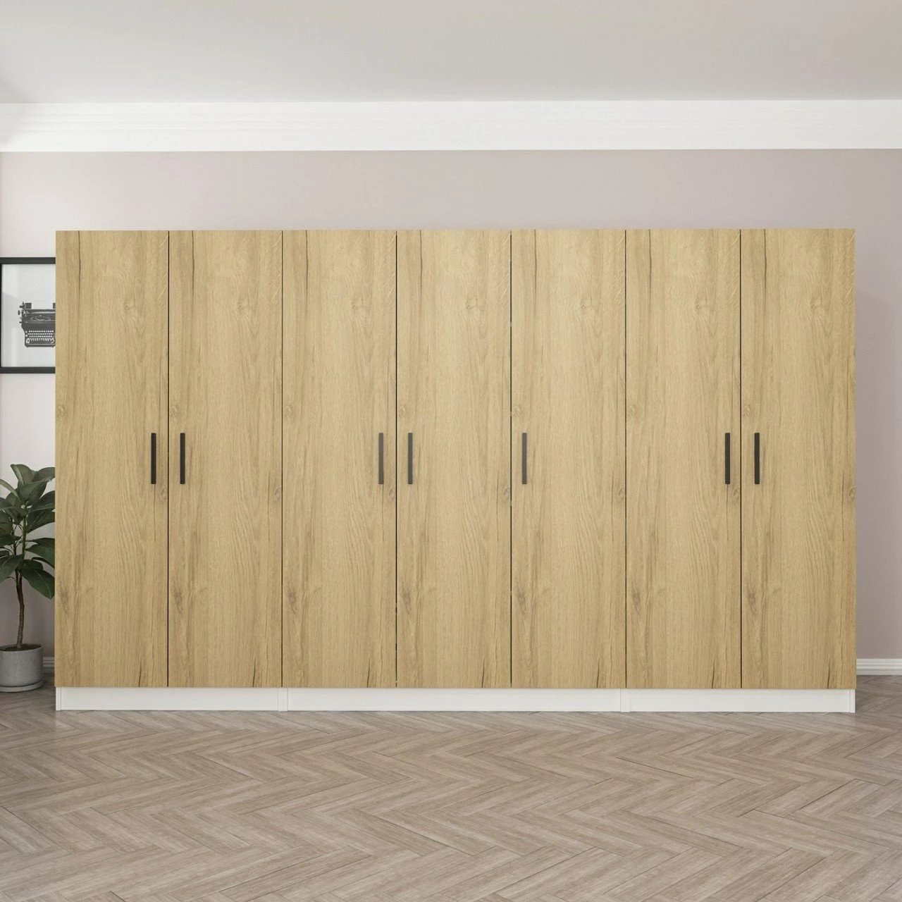 Dollap Skye Decor, ngjyrë arre, 315x190x52cm