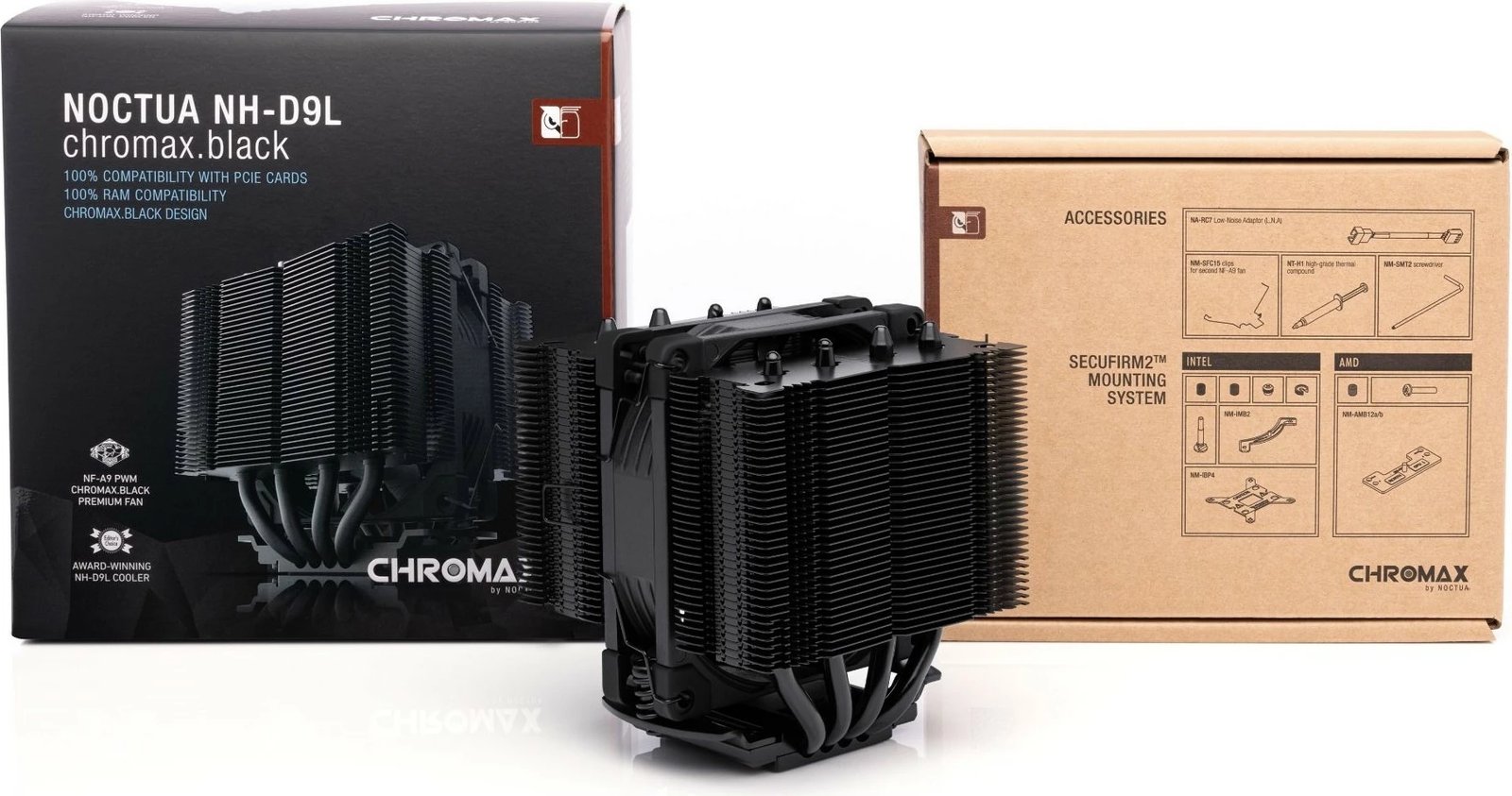 Ftohës procesori NOCTUA NH-D9L chromax.black, 92mm, i zi