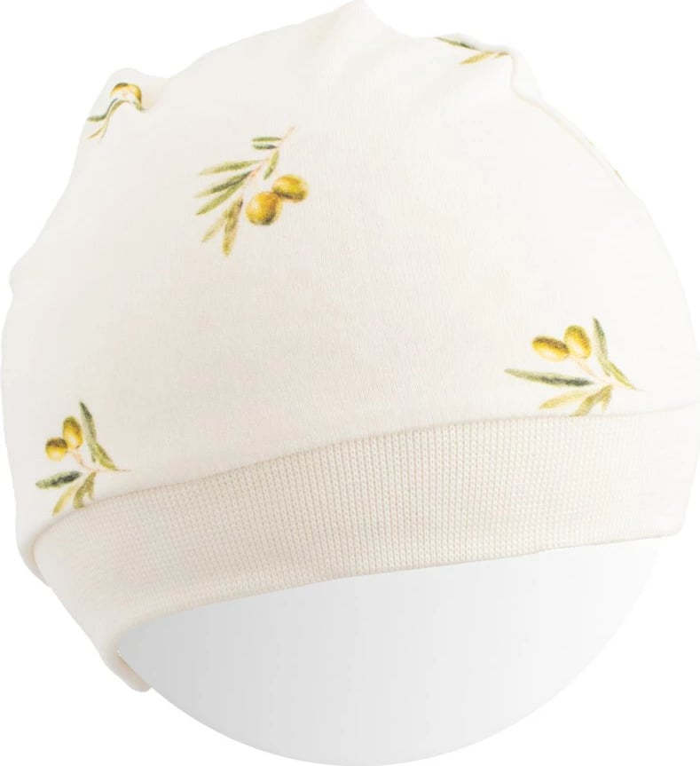 kapuç bebe, NEW BABY, Olives, 100% pambuk organik, madhësi 80/86, bezhë