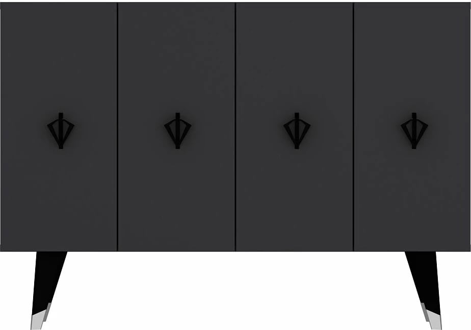 Konsol Skye Decor, anthracite, e zezë, argjend, 8166KM-32