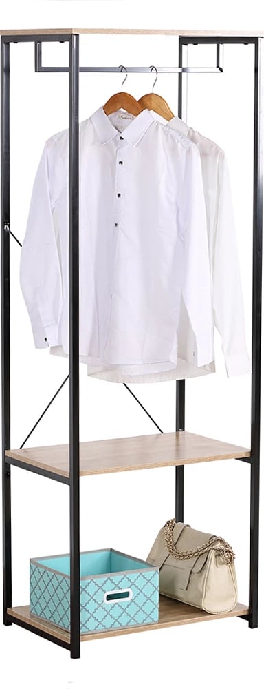 Dollap i hapur FREE 60, sonoma e zi, 60x40x167 cm