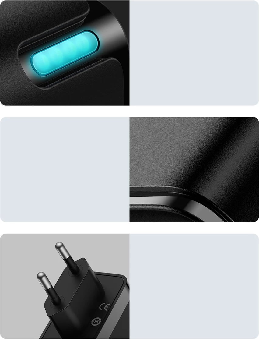 Karikues i shpejtë Baseus GaN5 Pro, 140W, 2x USB-C + USB-A, EU, i zi