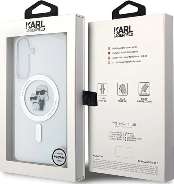 Mbështjellës Karl Lagerfeld Karl&Choupette MagSafe për Samsung Galaxy S24, Transparent
