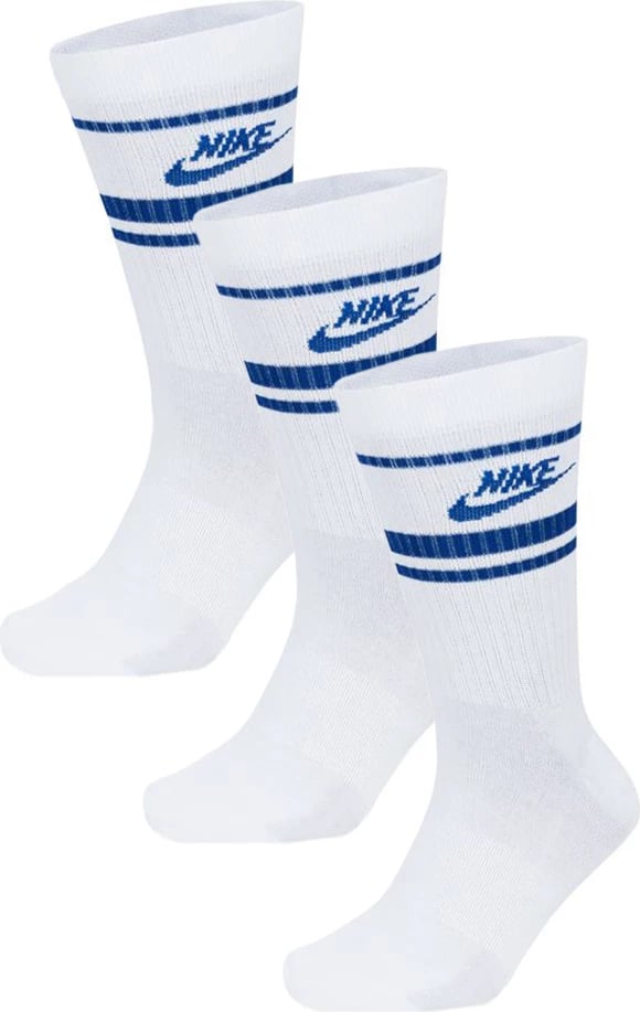 Çorape Nike unisex, të bardha-blu