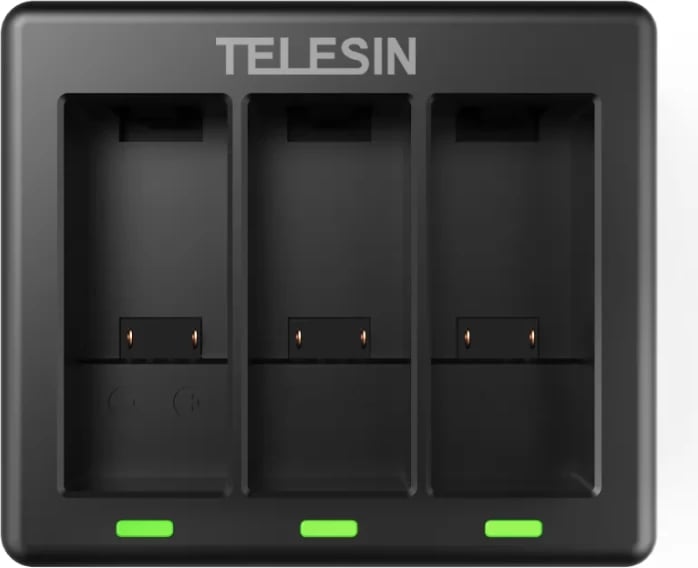 Karikues 3-vendësh Telesin GP-BCG-902 për GoPro Hero 9/10/11/12, i zi