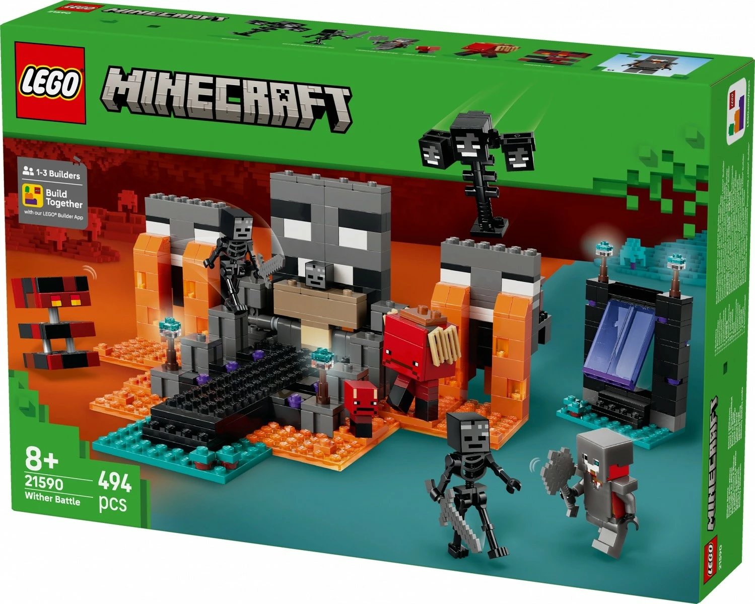 Set ndërtime LEGO Minecraft 21590 Wither Battle, 494 pjesë, 8+