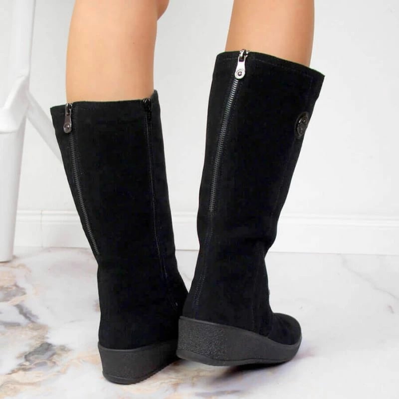 Çizme të gjata për femra Rieker, të zeza