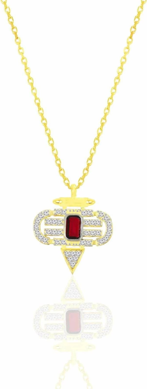 Varëse argjendi, gur rubin, ngjyrë fuchsia, Jumeon, SGTL12677