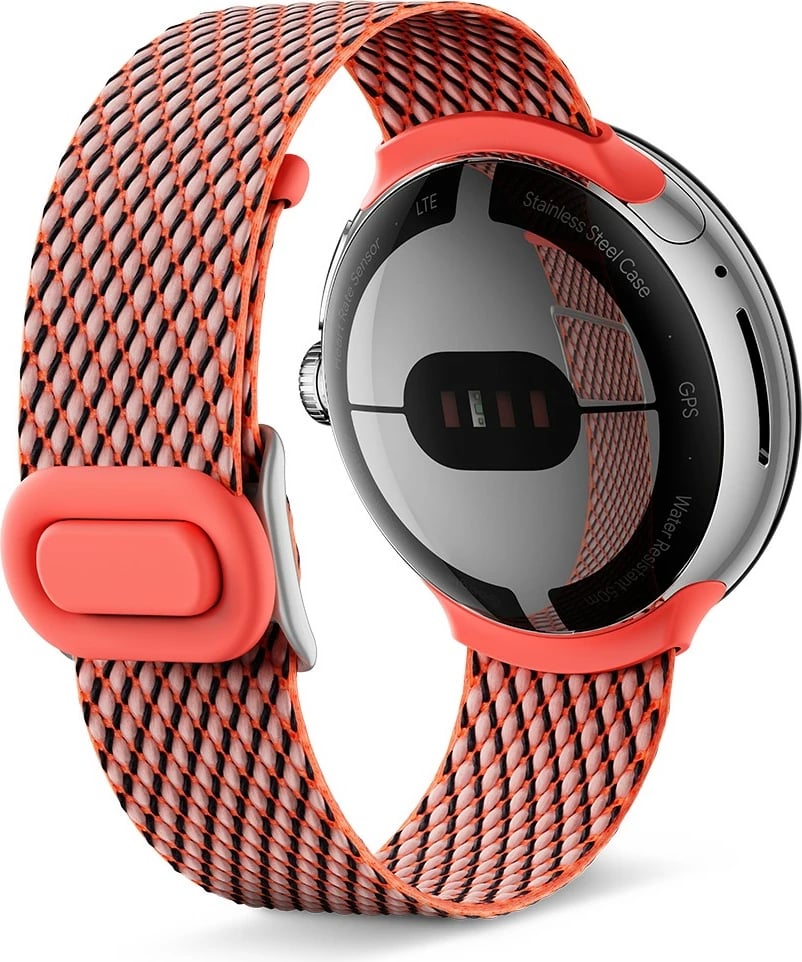 Rrip për smartwatch Google Pixel Watch, plastikë/çelik, korale