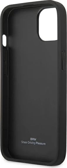 Mbështjellës BMW BMHCP13SRSPPK për iPhone 13 mini, Hardcase Leather Curve Perforate, i zi
