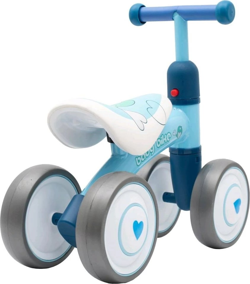 Biçikletë balancuese bebe, BABY MIX, Baby Bike Fruit, kornizë çeliku e lehtë, 4 rrota shkumë, 12–36m, rozë