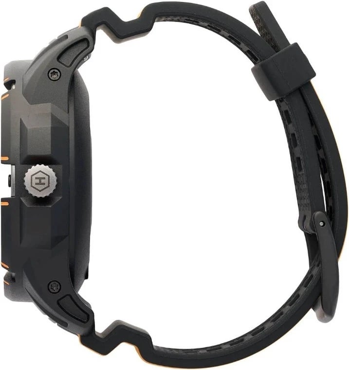 Orë inteligjente myPhone Hammer Watch Plus, me GPS dhe matës të pulsit, e zezë-portokalli