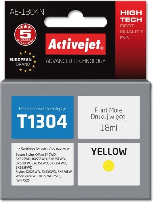 Ngjyrë zëvendësuese Activejet AE-1304N për printer Epson, 18 ml