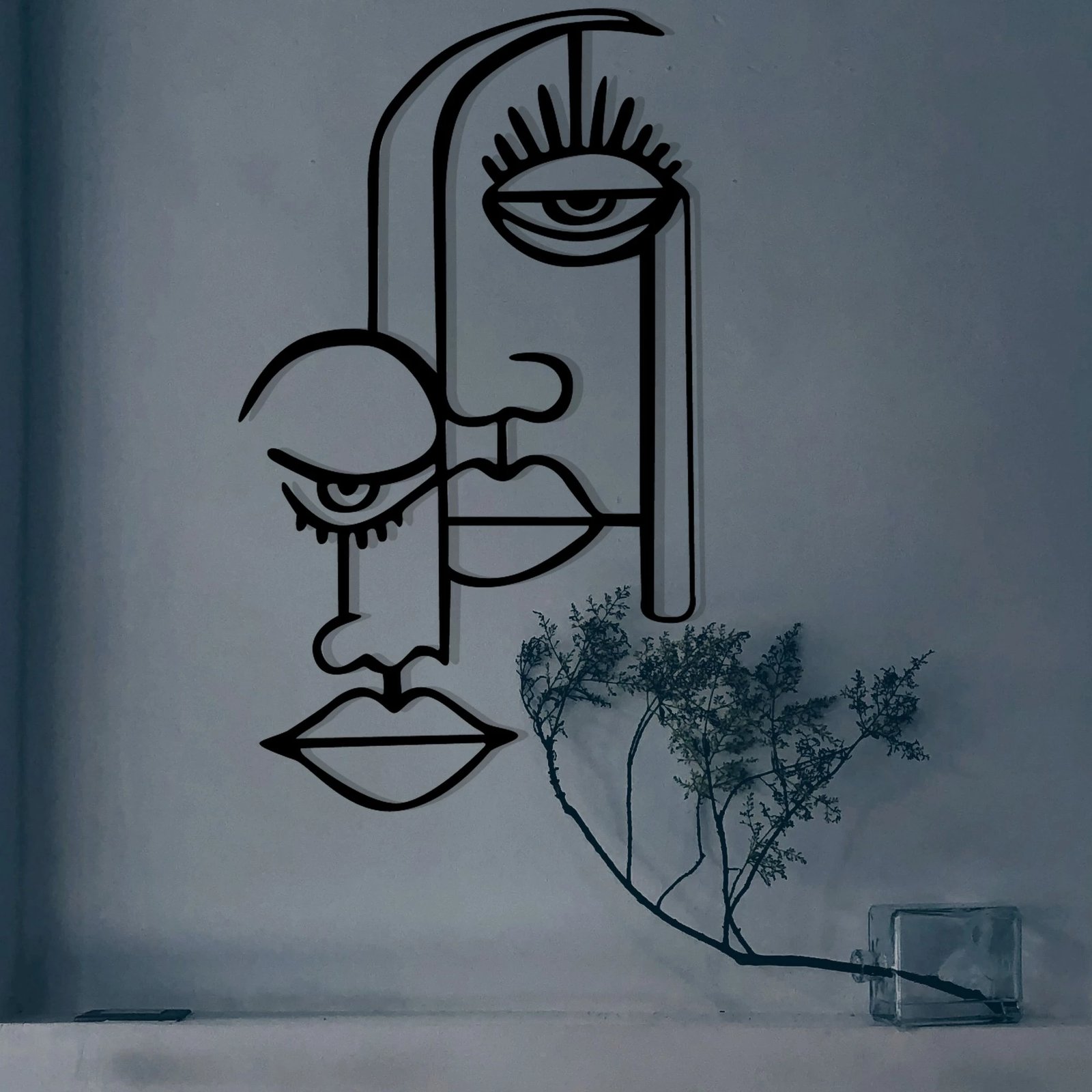 Aksesor dekorativ metalik për mur, Wallity, Rugiada