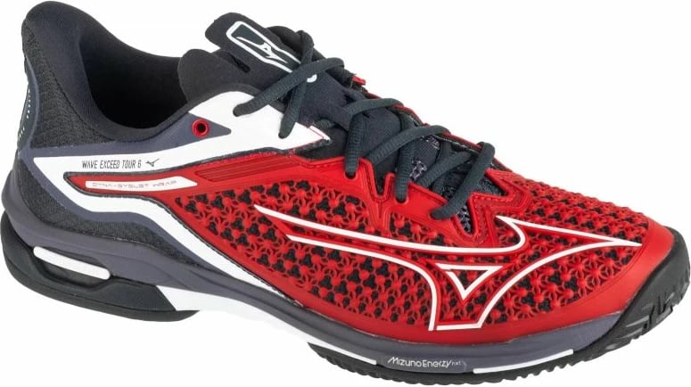 Atlete padel Mizuno për meshkuj, të zeza dhe të kuqe