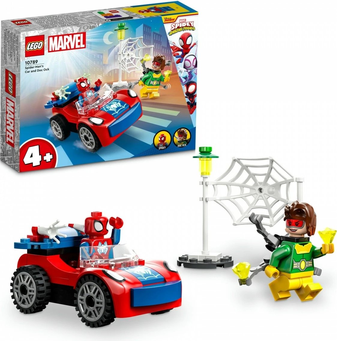 Set LEGO Marvel Super Heroes 10789, Makina e Spider-Man dhe Doc Ock, 48 pjesë, për fëmijë, plastikë