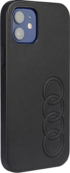 Mbështjellës Audi Synthetic Leather për iPhone 12/12 Pro 6.1", i zi