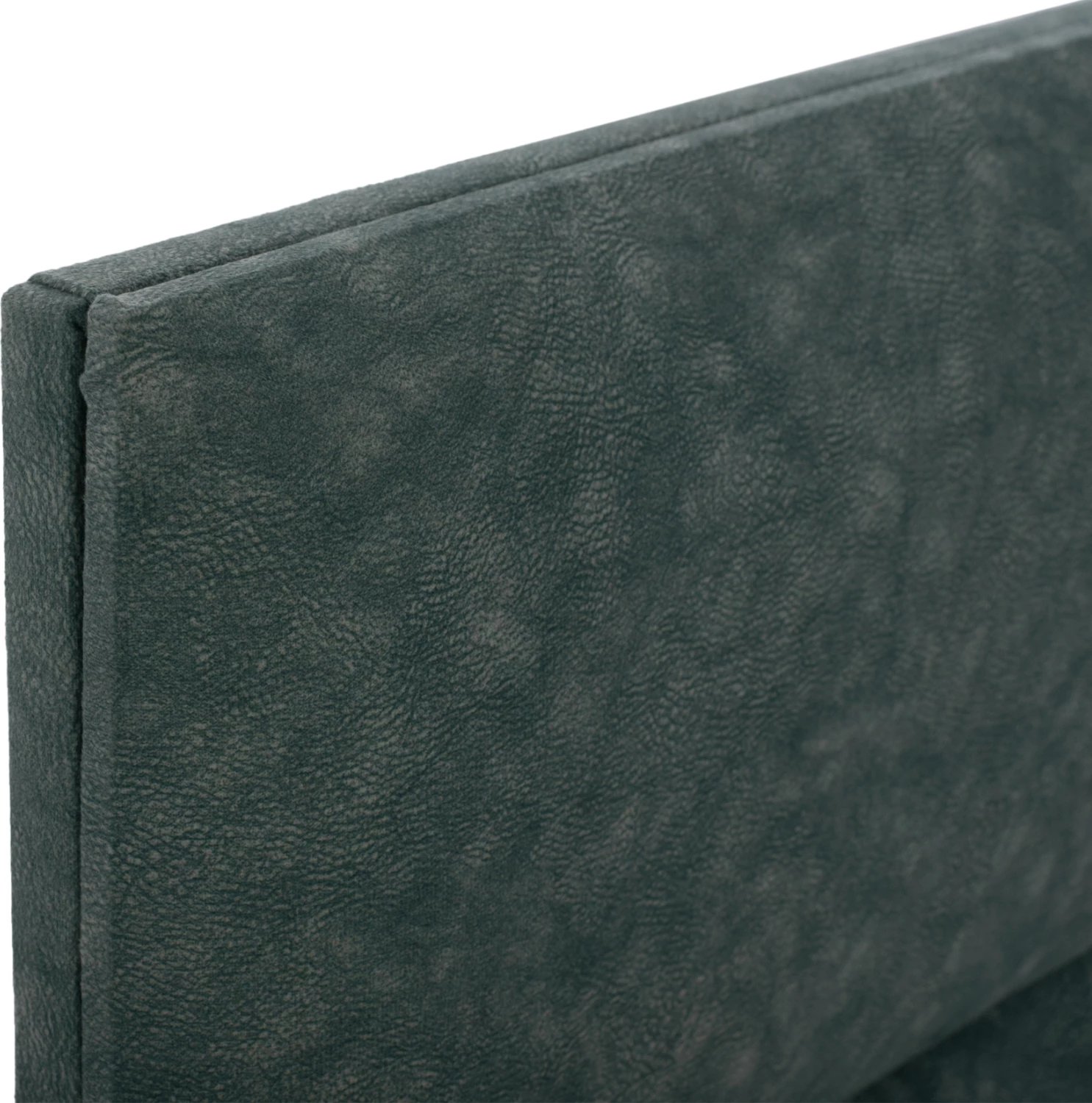 Krevat FH622.07, material lëkure nubuck, ngjyrë e gjelbër, me hapësirë ruajtjeje, 160x200