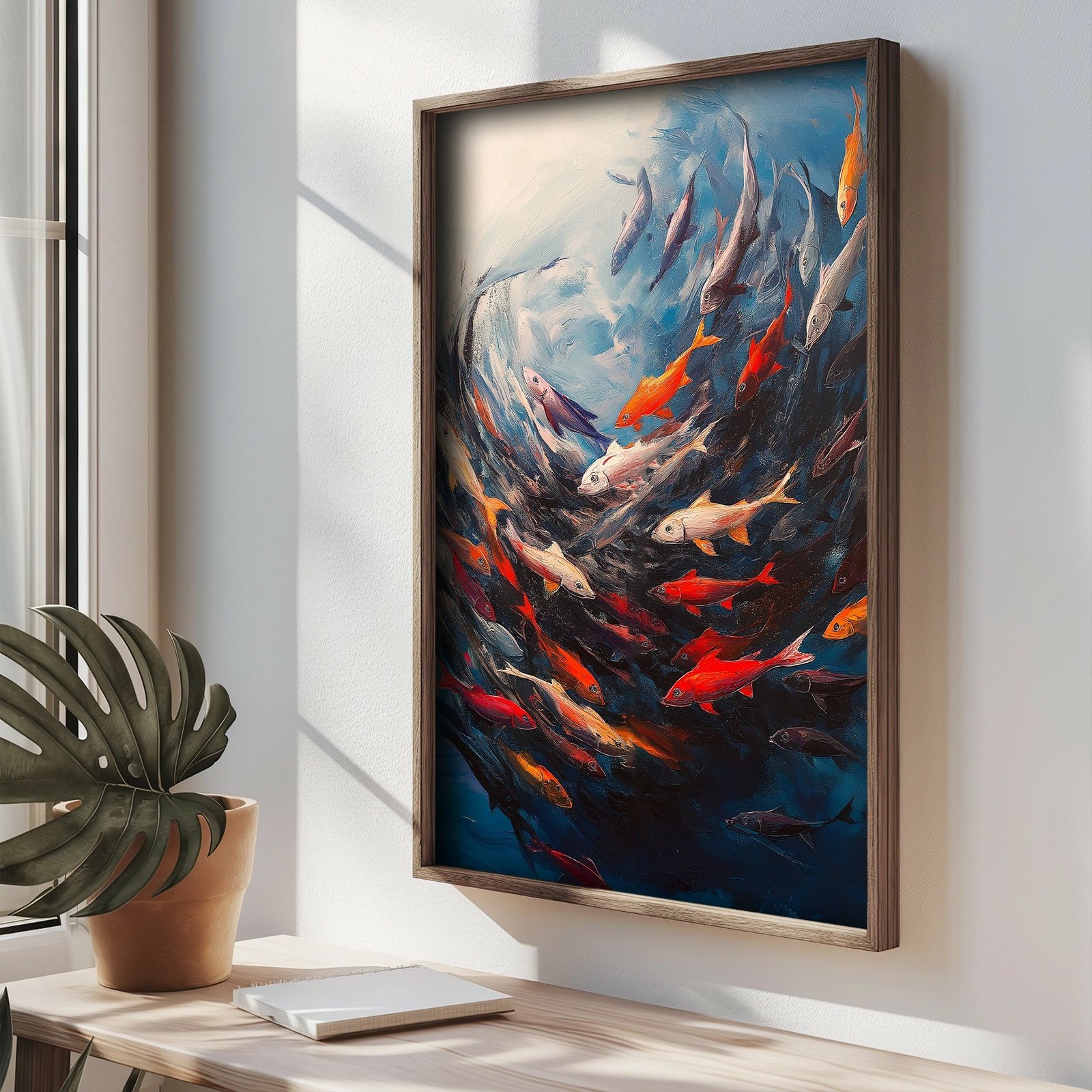 Pikturë dekorative me kornizë MDF, Wallity, TUN063-XL, shumëngjyrëshe, 50x70x3.5cm