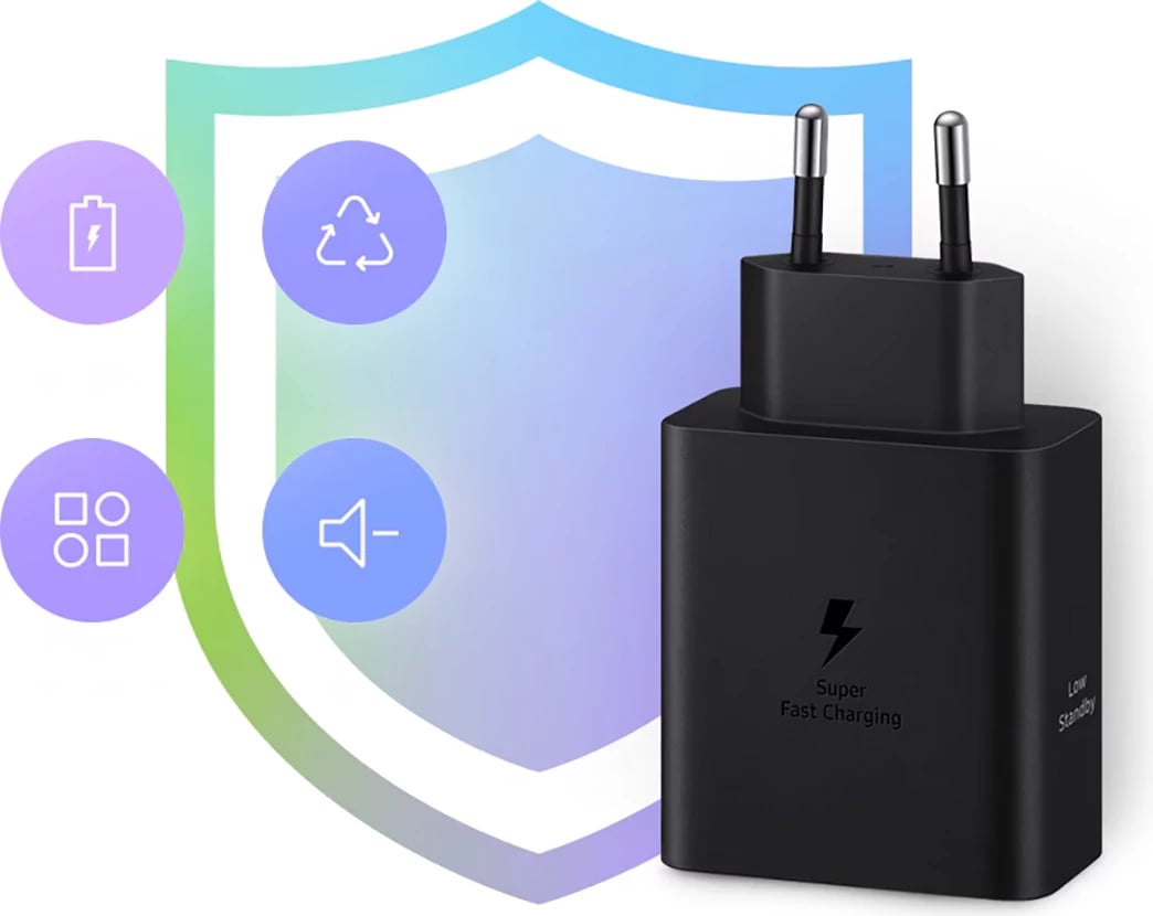 Karikues muri Samsung Power Adapter Duo EP-T5020XBEGEU, 2x USB-C, 50W, i zi