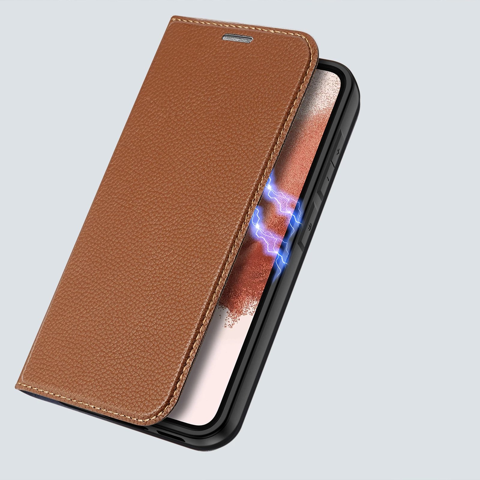 Mbështjellës Dux Ducis Skin X2 për Samsung Galaxy S23+, me kapak, portofol dhe qëndrim, Kafe Mbështjellës Dux Ducis Skin X2 për Samsung Galaxy S23+, me kapak, portofol dhe qëndrim, Kafe