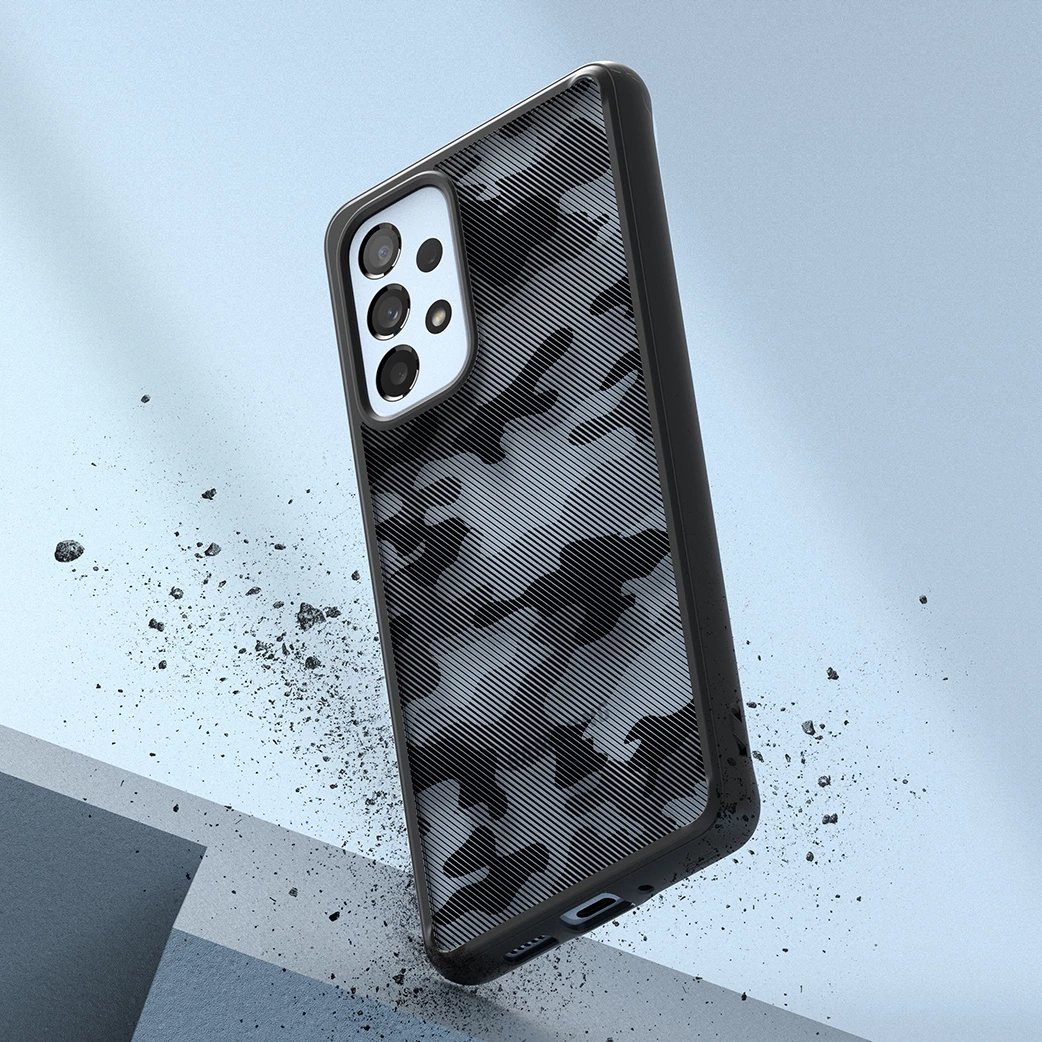 Mbështjellës Ringke Fusion Matte për Samsung Galaxy A73, moro, zi/gri