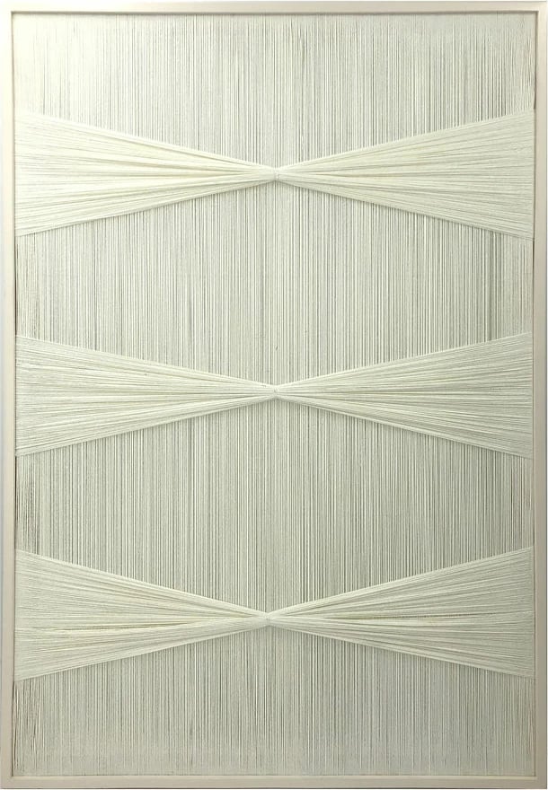 Pikturë dekorative No Regrets, dru dhe fije të bardha, 80x120x3cm