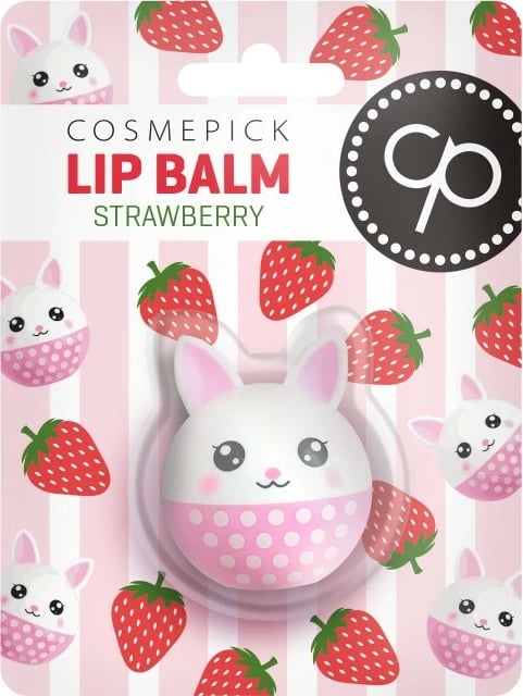 Balsam për buzë Cosmepick Strawberry Bunny për femra luleshtrydhe 6g