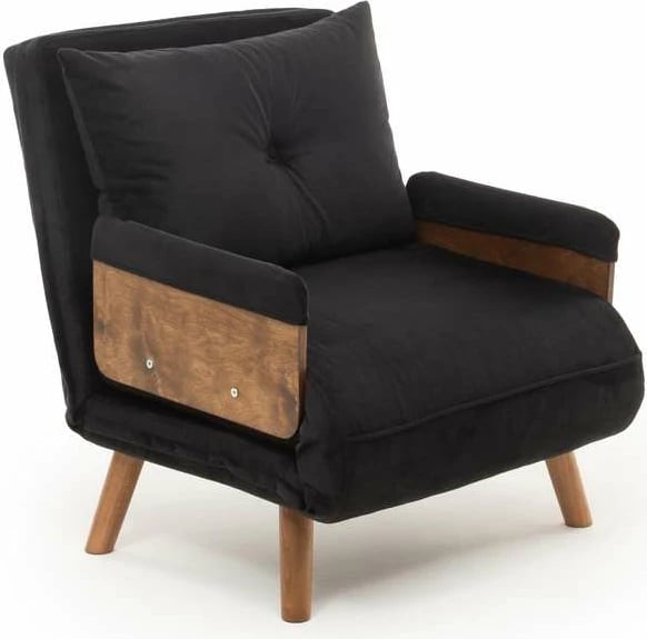 Krevat-karrige një vendës, Atelier del Sofa, Cosmo Single, e zezë