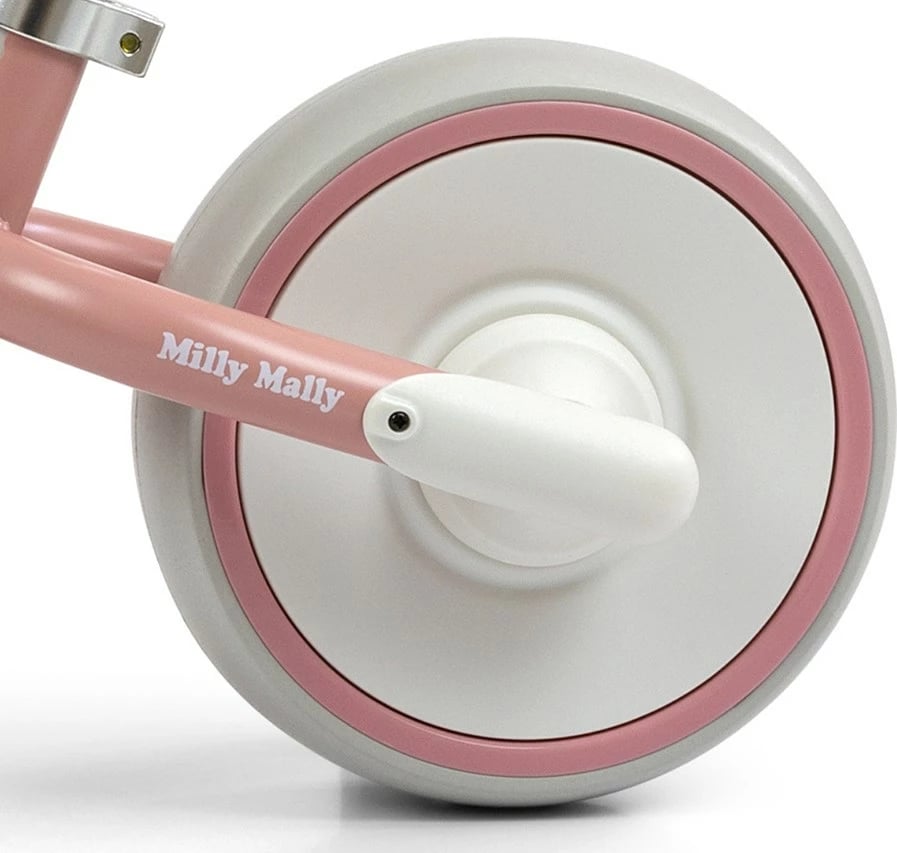 biçikletë balancuese, Milly Mally, Skippy, rrota EVA pa shpim, sedilje e rregullueshme, 18+ muaj, rozë