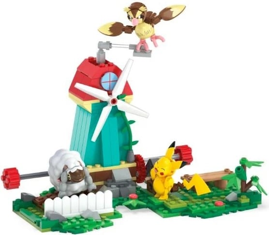 Set ndërtimi Mega Bloks Pokemon Village Windmill, 240 pjesë