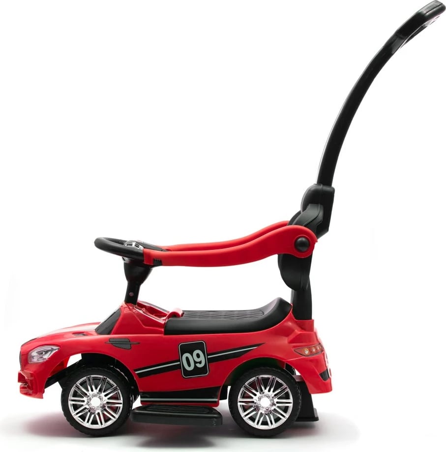 makinë shtytëse Baby Mix RACER me panel zëri, shtyllë shtytëse, 12m+, ngarkesë 25 kg, e kuqe