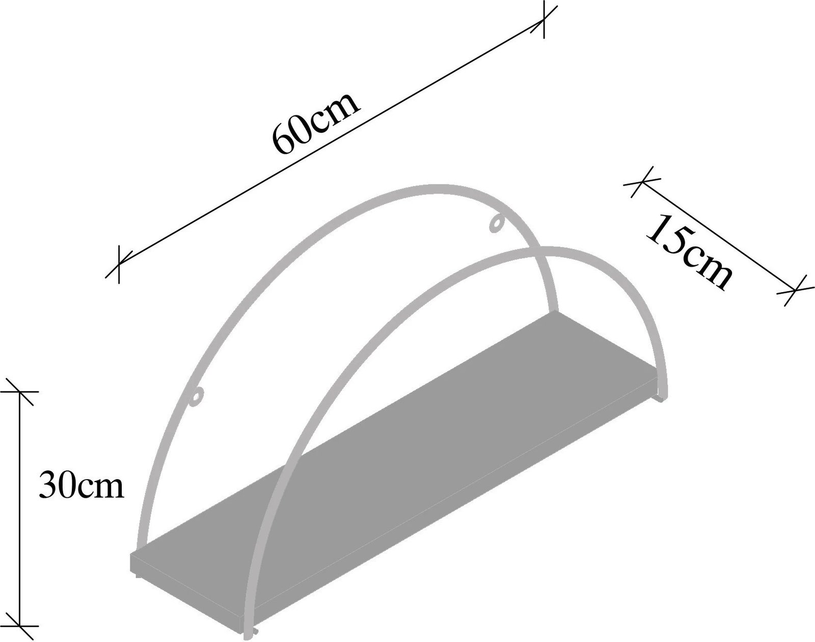 Raft muri Hanah Home, Indicum, ngjyrë e zezë dhe arre Raft muri Hanah Home, Indicum, ngjyrë e zezë dhe arre