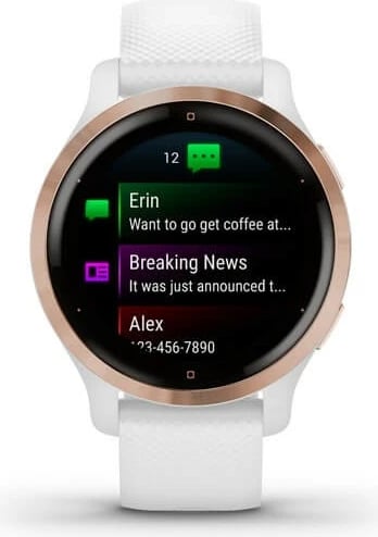 Smartwatch Garmin Venu 2S, AMOLED, GPS, Wi-Fi, e bardhë