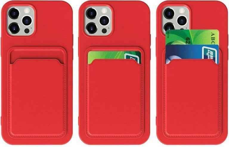 Mbështjellës silikoni me xhep për kartela Hurtel për Samsung Galaxy A73, rozë