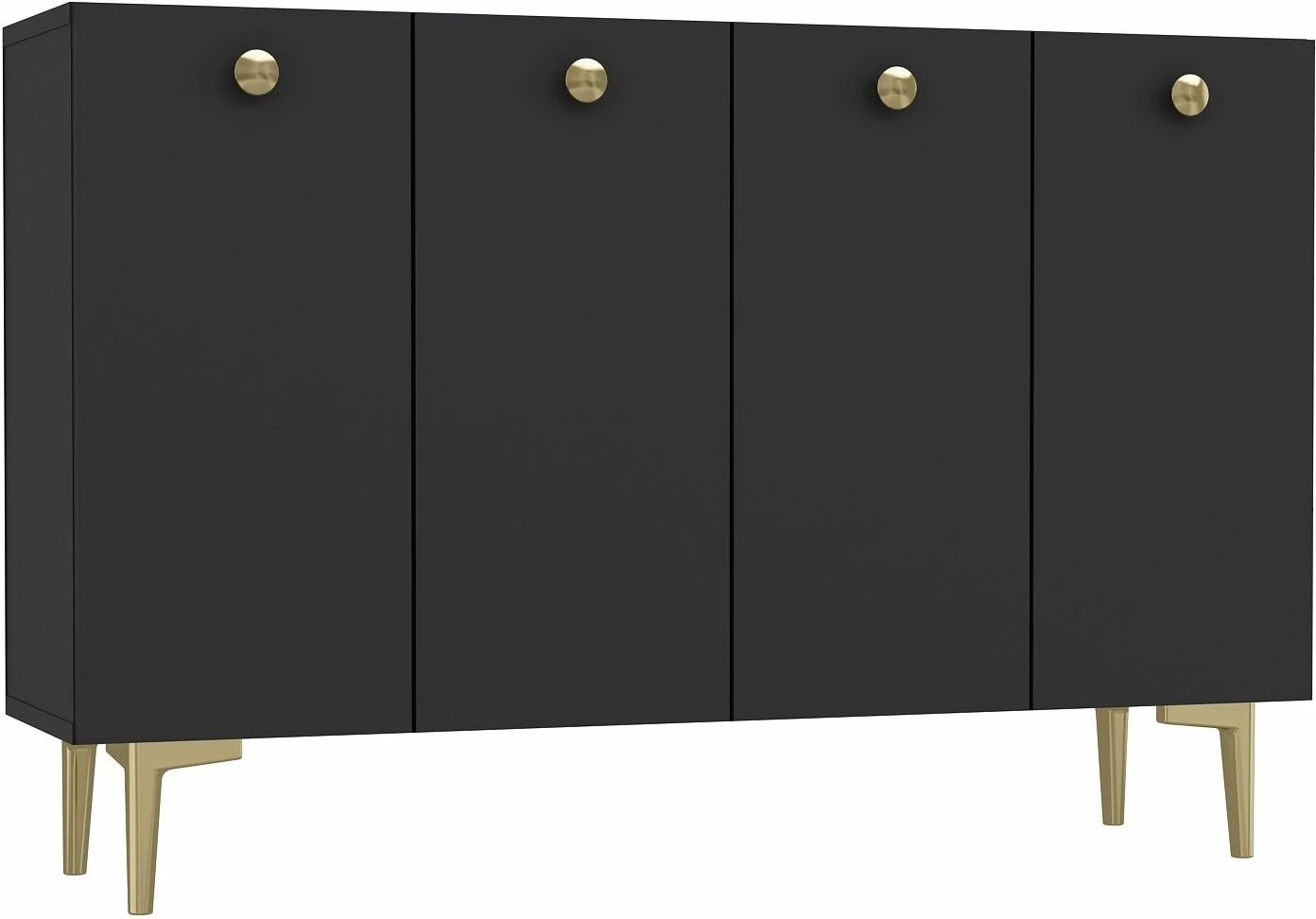 Konsol Skye Decor, ngjyrë antracit dhe ari, Betty