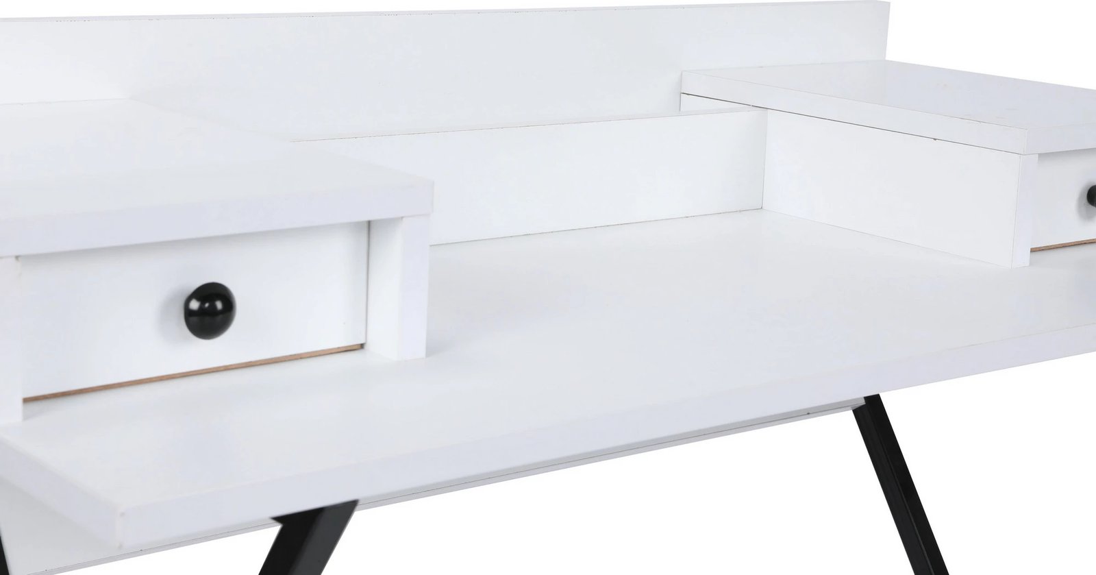 Tavolinë grimimi Skye Decor, Phuket, e bardhë dhe e zezë