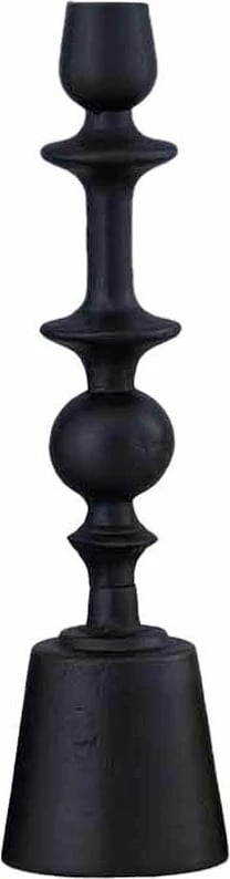 Mbajtës qirinjsh ANTIQUA, alumin i zi, 9x9x34cm