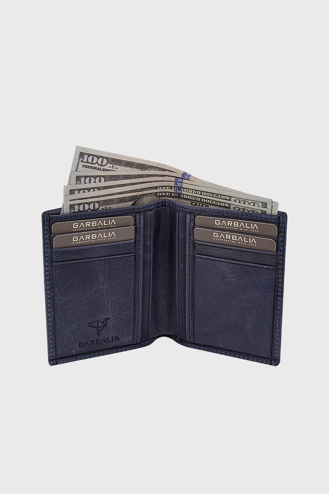 Mbajtës kartelash, lëkurë origjinale, ngjyrë e kaltër e errët, Zoozie Bags, Utah