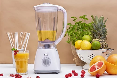 Blender, Adler, AD 4057, 1.5L, 450W, 4 shpejtësi + Pulse, plastikë, i bardhë Blender, Adler, AD 4057, 1.5L, 450W, 4 shpejtësi + Pulse, plastikë, i bardhë