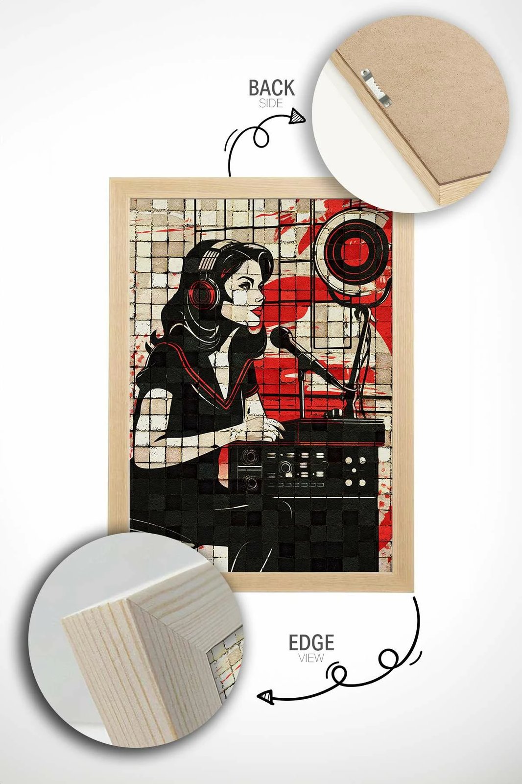 Pikturë dekorative me kornizë, Wallity Popmosaıc23, shumëngjyrëshe, 33x48cm