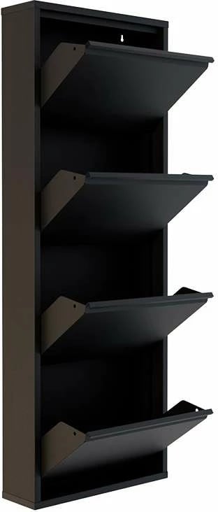 Dollap këpucësh Skye Decor, 4 pjesë, metal, i zi