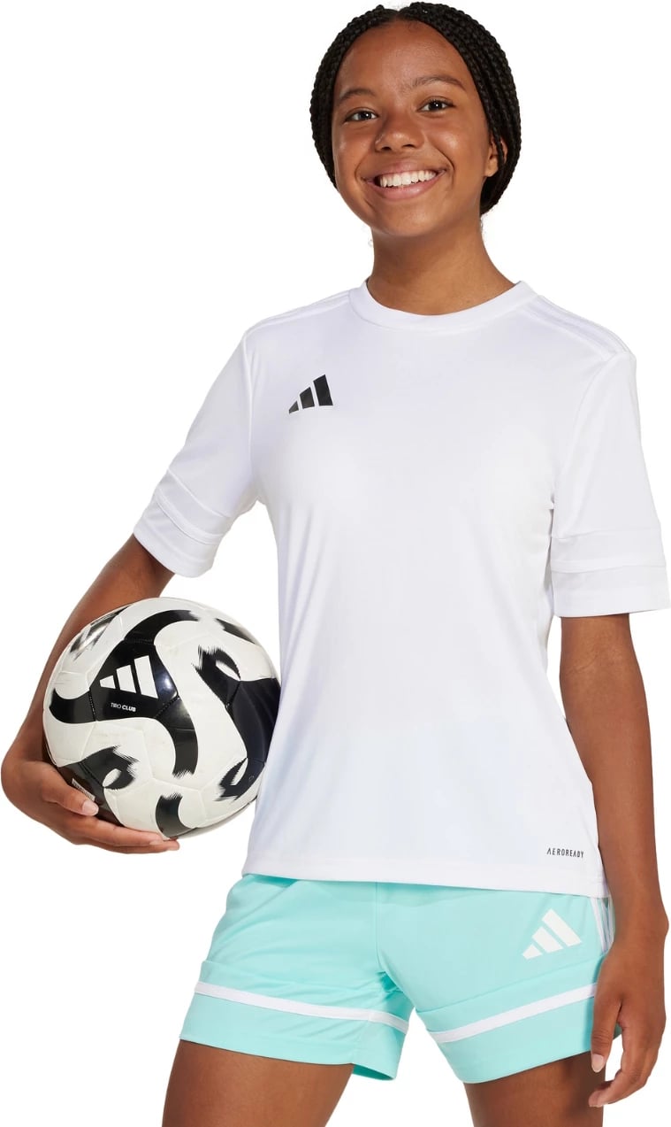 Maicë për fëmijë adidas, femra, e bardhë