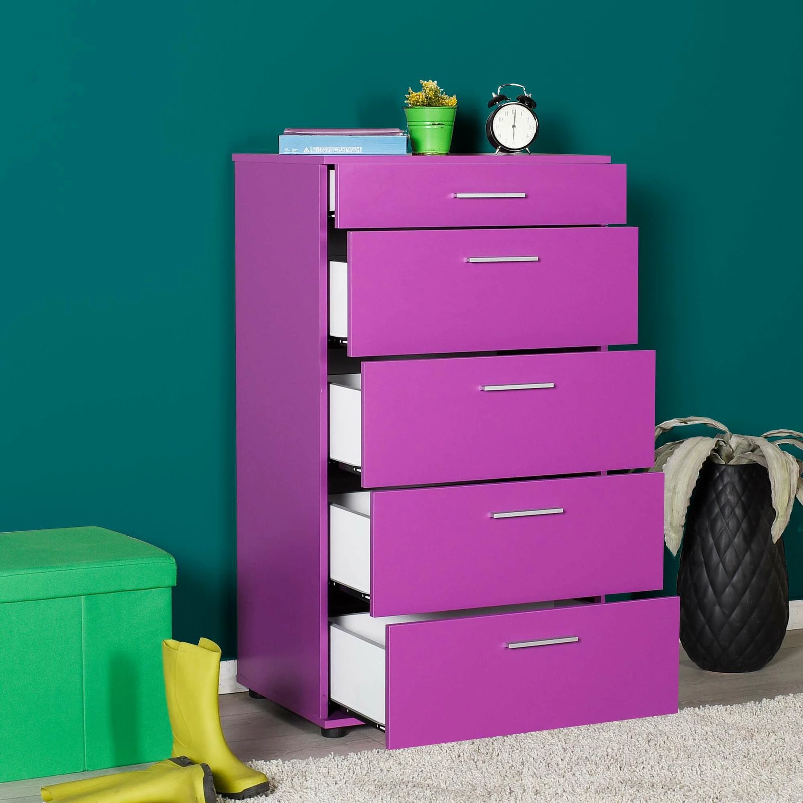 Komodë Hanah Home, Trendline, ngjyrë e purpurt