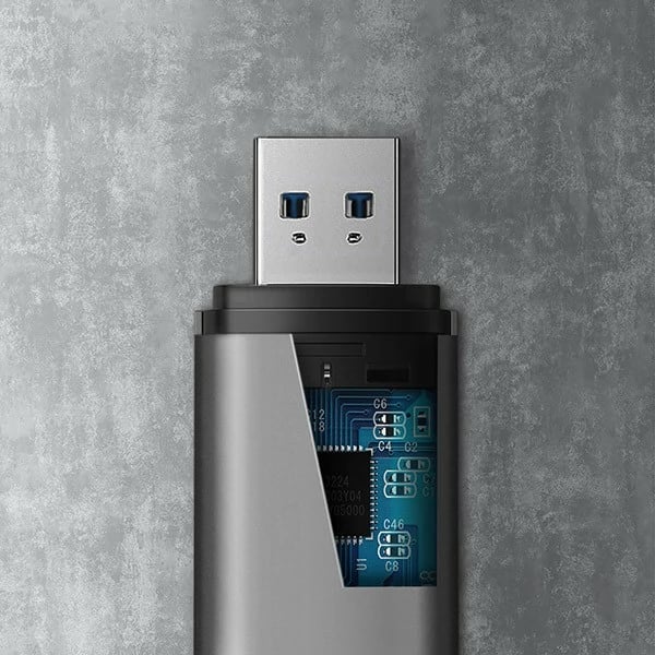 Lexues kartelash AXAGON CRE-SAC, USB 3.2 Gen 1, Type-C + Type-A, Gri