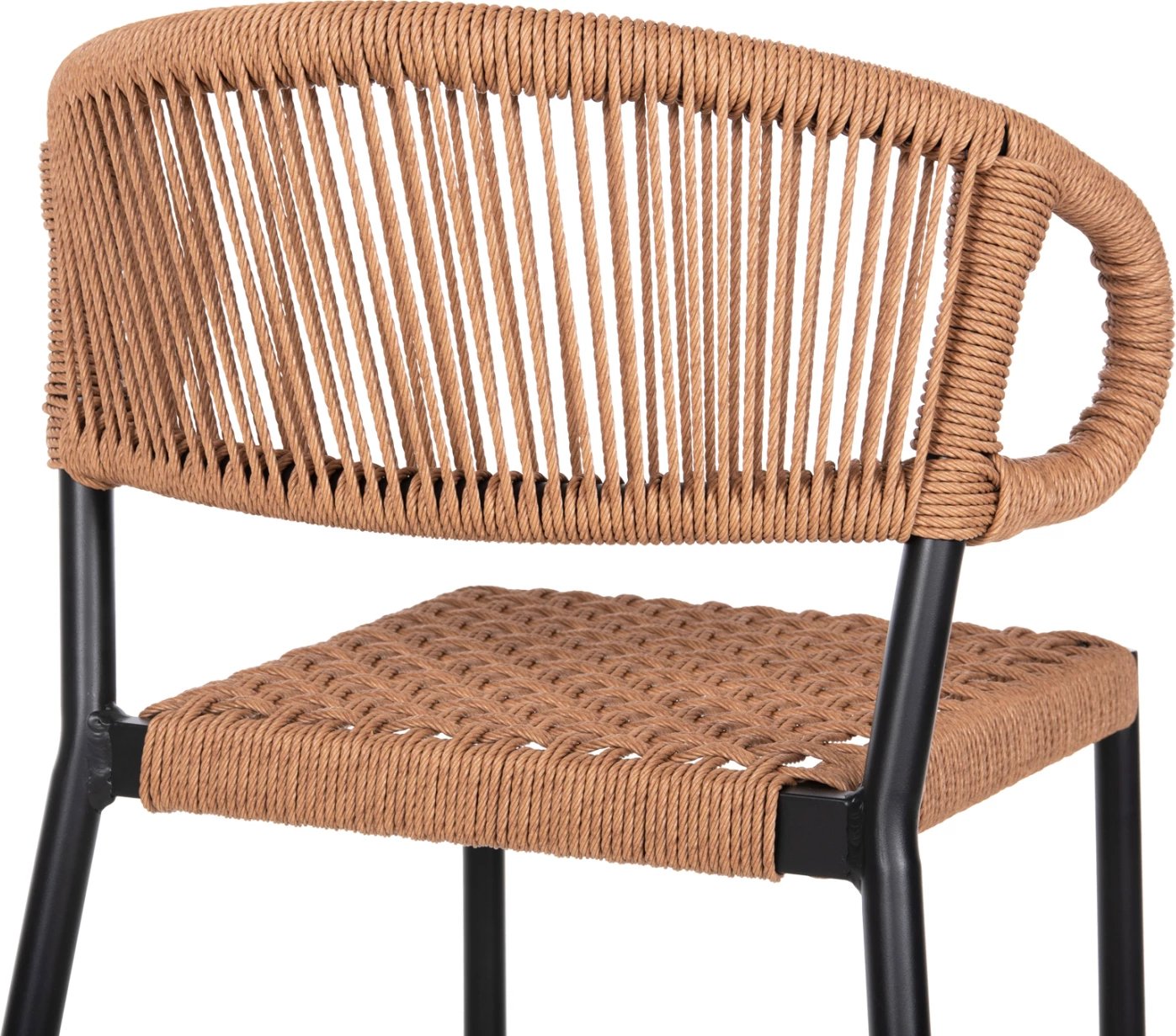 Karrige për bar mesatare EULO FH6087.03 alumin e zezë-ratan sintetik 60x56,5x99Hcm